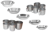 Алюминиевые тарелки, кружки и стаканы 