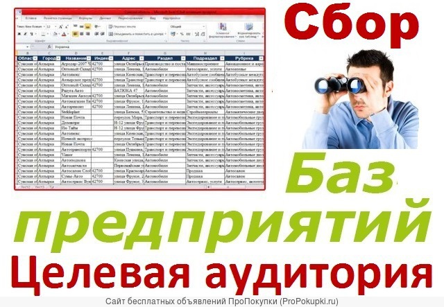 База организаций. База компаний. База предприятий. База предприятий России. Сбор базы организаций России.