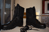Ботинки с высокими берцами летние чёрного цвета