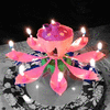 Свеча парафиновая, музыкальная, вращающая в виде Цветка-лотоса
