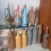 Бутылки глиняные