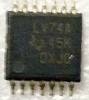 Микросхема 74LV74A (марк.: LV74A) Texas Instrum., TSSOP-14, б/у (KK1)