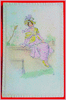 Редкая открытка. Модерн. "Девушка весна" 1909 год